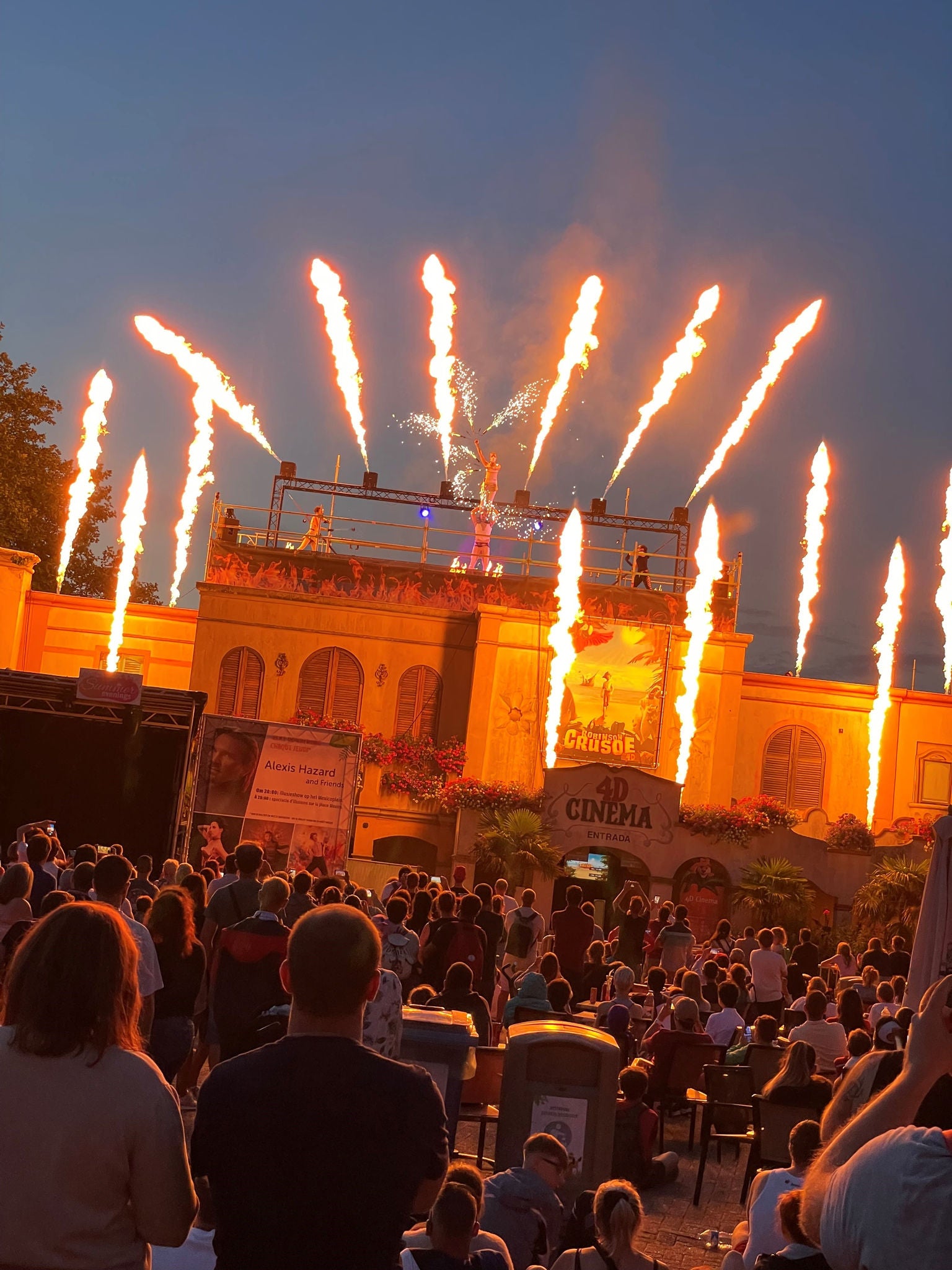 Vuurshow in Mexico tijdens de Summer Evenings.